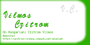 vilmos czitrom business card